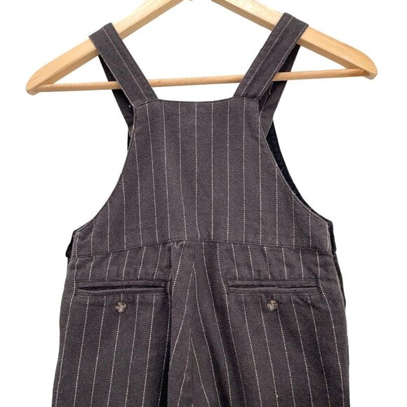 Vintage GAP Toddler XXL (24 M) Cotton Pinstripe Retro Newsboy Overalls & Hat - Picture 3 of 6